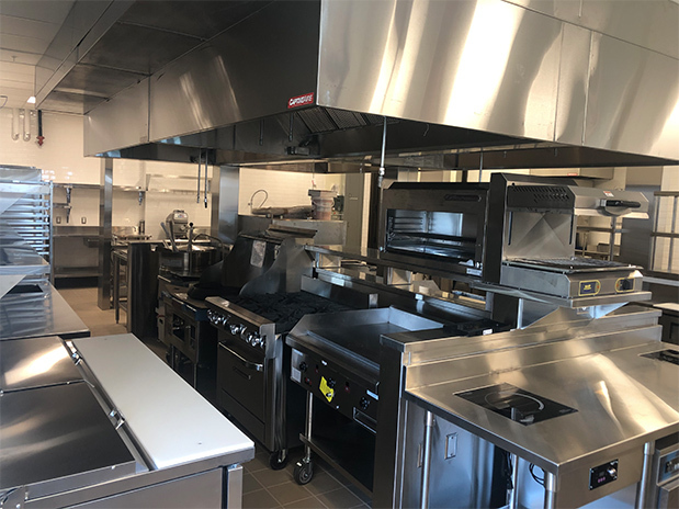 Completed commercial kitchen project