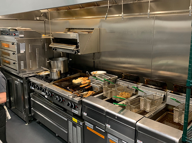 Completed range and fryer project