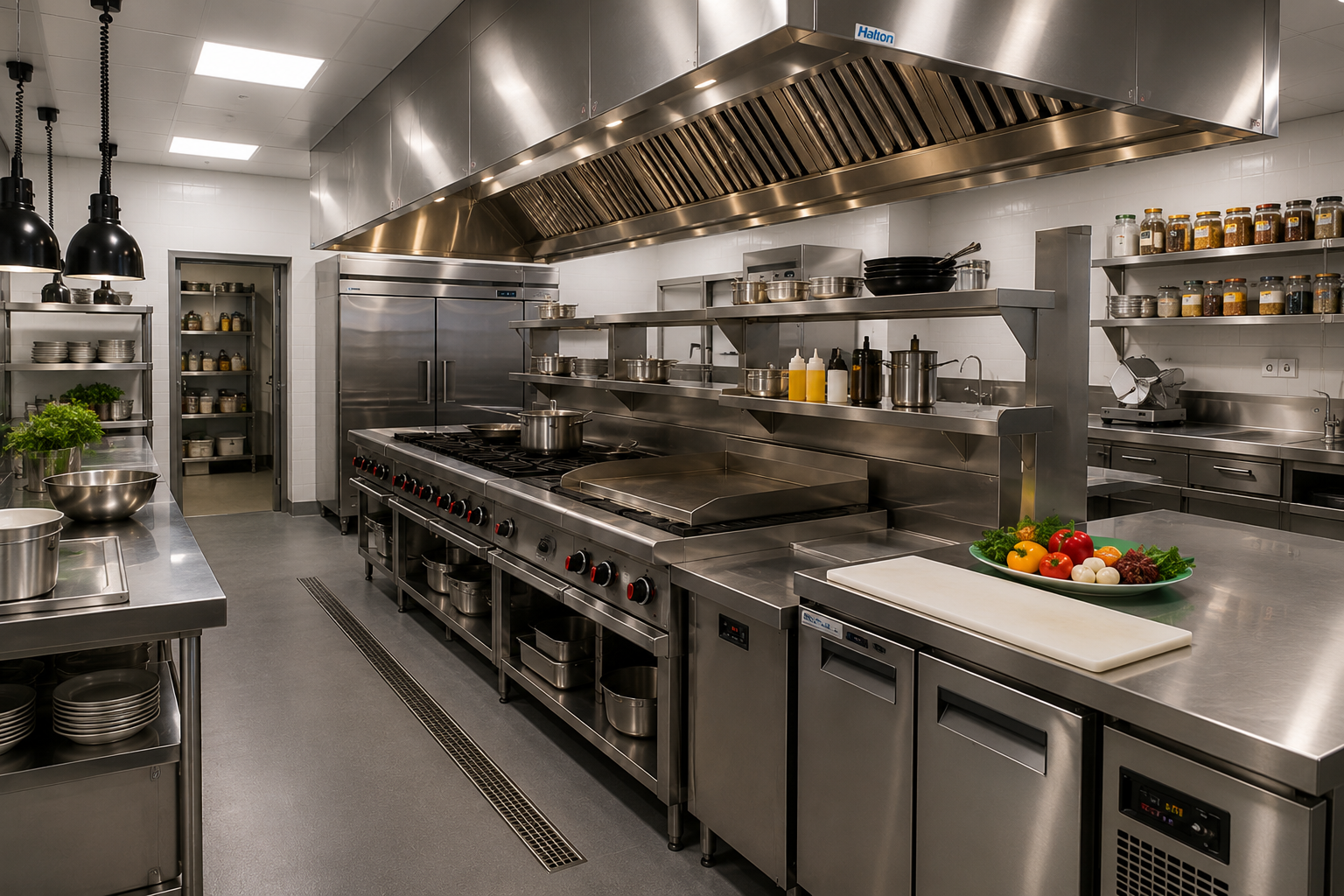 Modern commercial kitchen